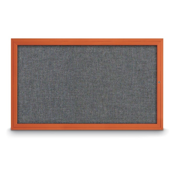 Hinge-less Radius Corkboard, 18"x24", Black Alum Frame/Cobalt